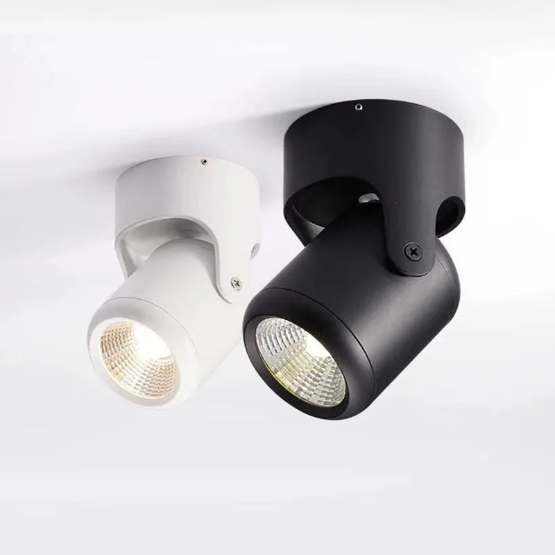 360° rotatable COB spotlight 7W 10W15W 20W Nordic color surface mounted foldable LED downlight ceiling light background lighting