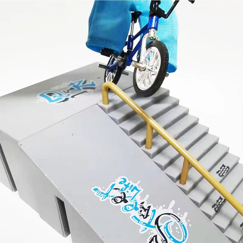 Finger Board Skate Park Finger Bike Skateboard Field Scene Alloy Scooter Toy Finger Skateboard Finger Bike Toy Gift