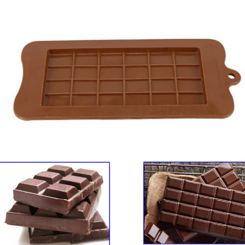 24 Cavity Cake Bakeware Kitchen Baking Tool Silicone Chocolate Mold Candy Maker Sugar Mould Bar Block Ice Tray Cake Tool