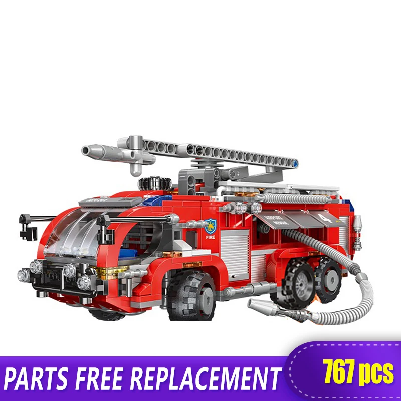 XINGBAO Airport Fire Truck 767 pcs Model Building Blocks Assembled Adult Challenge Boy Children's Toys  Gift  Logoed