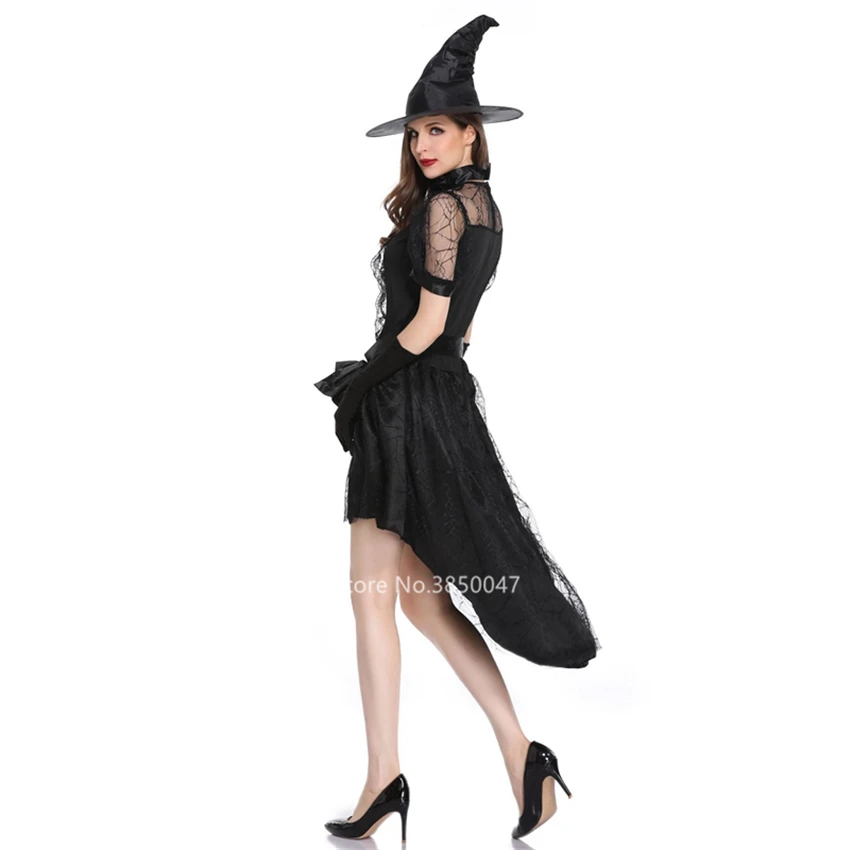 Novo vestido de bruxa feminino, fantasia de vampiro para adulto, assustador, vampiro, diabo, deslumbrante, carnaval, roupa de festa