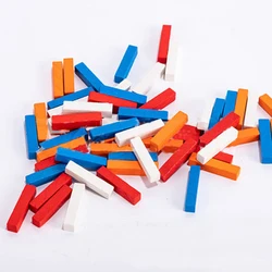 60Pcs Houten Stukken Houten Stok Road Schaakspel Stukken Voor Diy Board Games