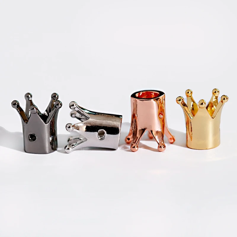 5pcs/lot Wholesale Fashion Crown Copper Beads For Making Bracelet Beads DIY Bracelet Spacer Accessories