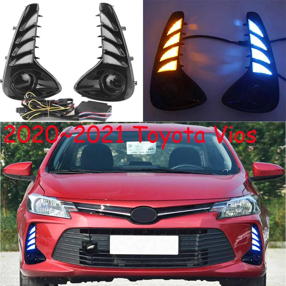 

car bumper headlight Vios daytime light 2020~2022y DRL car accessories LED headlamp for Vios fog light