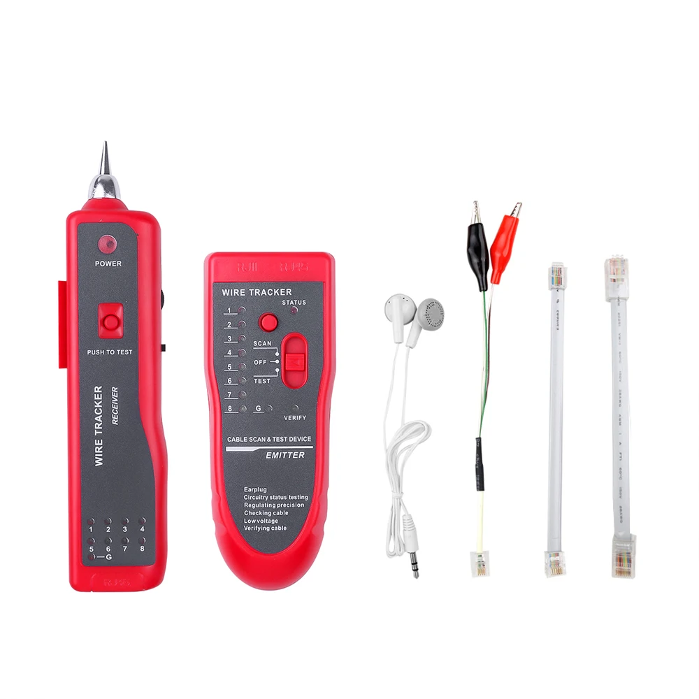 kebidumei Network Cable Tester Detector RJ11 RJ45 Cat5 Cat6 Telephone Wire Tracker Tracer Toner Ethernet LAN Line-Finder Tool