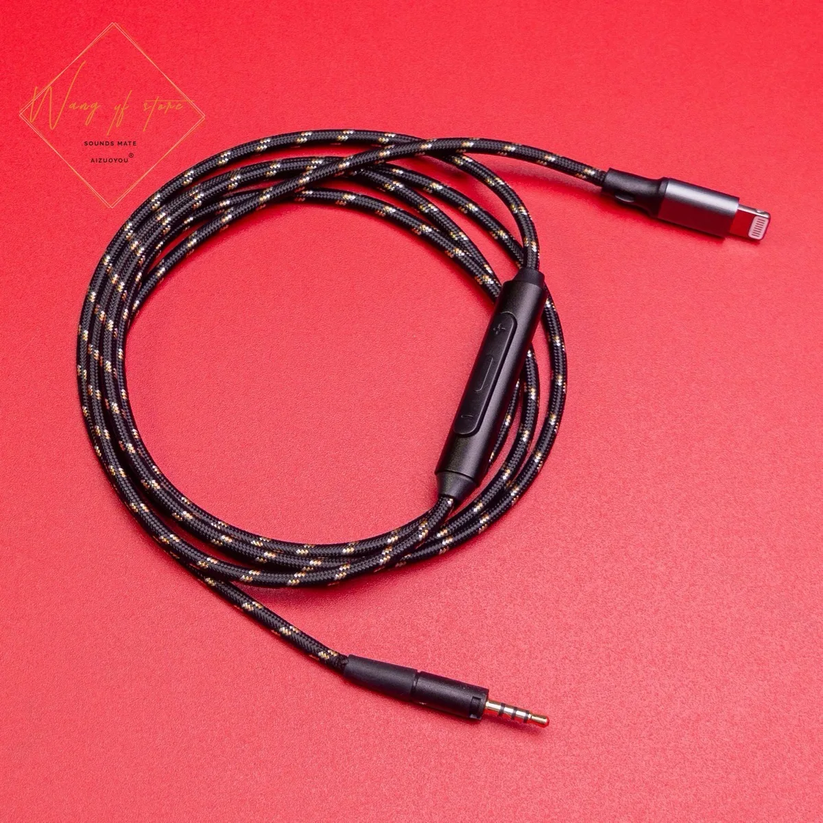 Lightning ถึง2.5มม.สำหรับ Sennheiser HD350BT HD450BT NC HD4. 30 HD4. 40BT หูฟัง Mic Remote สำหรับ Appler Iphone Ipad