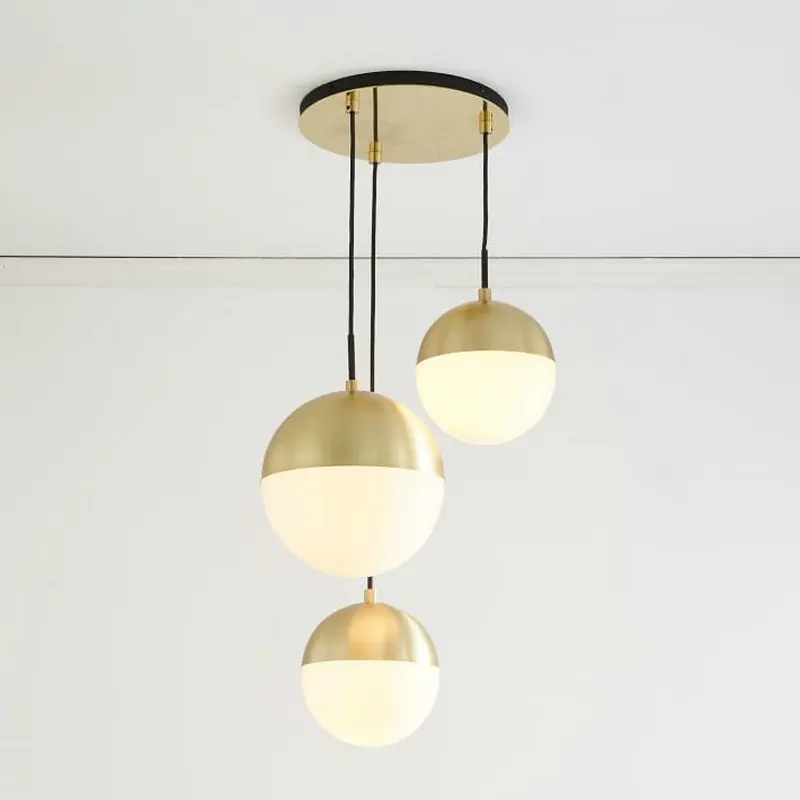 Energy Saver-Modern Pendant Lights Black Glass Ball Pendant Lamps For Kitchen Hanging Lamp Living Room Globe Light Fixtures