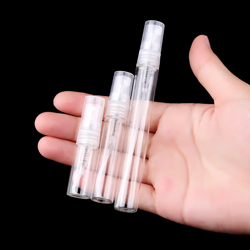 

6pcs/pack 2ML 3ML 5ML 10ML Empty Amber Clear Mini Perfume Glass Bottle Cosmetics Bottle Sample Test Tube Thin Glass Vials