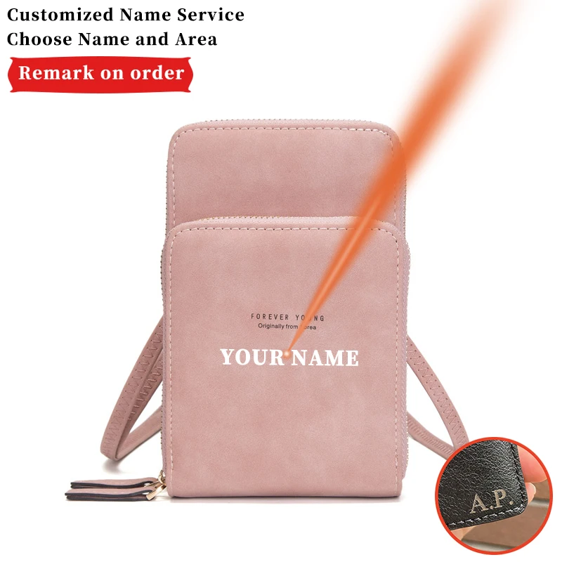 Free Engraving Multifunctional Messenger Summer Fashion Card Holder Colorful Cellphone Bag Small Shoulder Bag For Women