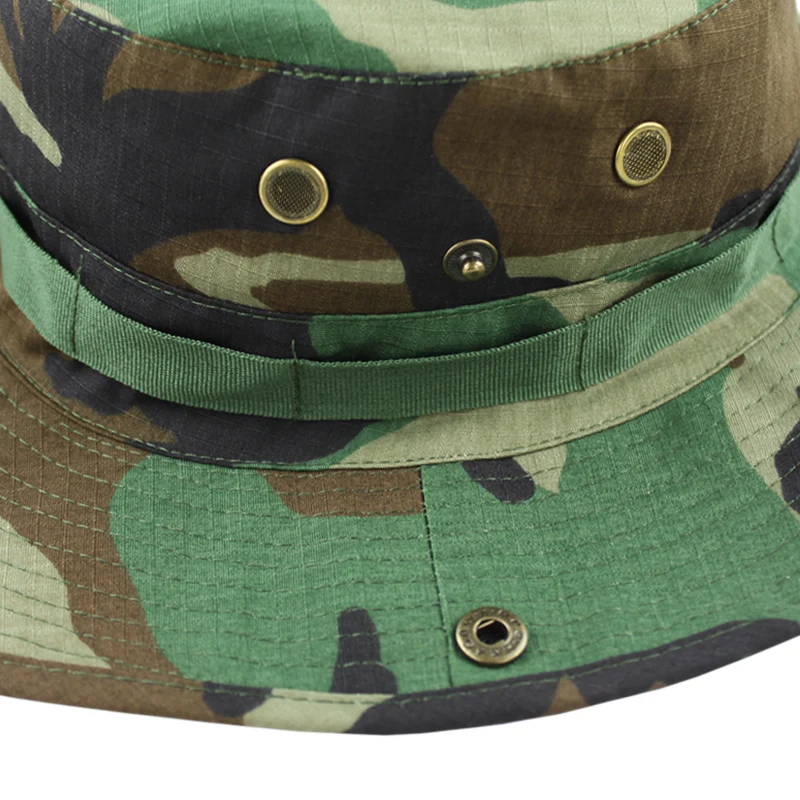 VULPO Outdoor Sports Camouflage Hat Tactical Bonnie Hat Hunting Hat Round-Brimmed Sun Hat Outdoor Camping Cap