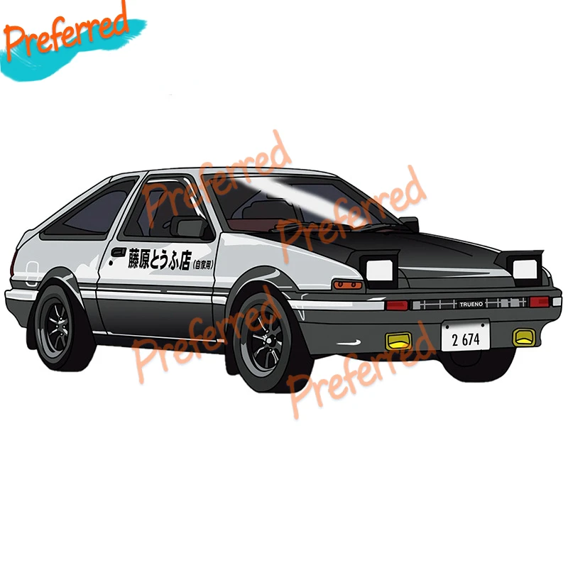 

High Quality LDM Initial D Styling Decal Motocross Racing Laptop Helmet Trunk Wall Vinyl Car Sticker Die Cutting