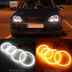 Cotton LED Angel Eye  Switchback Light Ring lamp DRL White/Amber for Volkswagen VW golf 5 Rabbit Jetta R32 V mk5 2004-2009