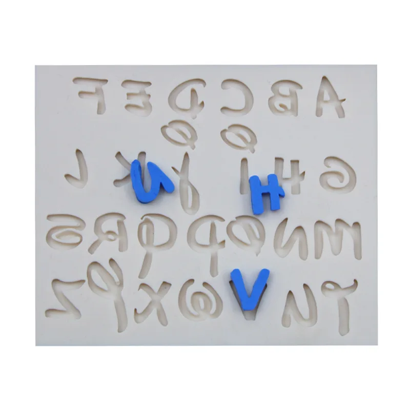 3D Letter Alphabet Silicone Mold Message Board Cake Molds Fondant Topper Chocolate Cake Decorating Tools K688