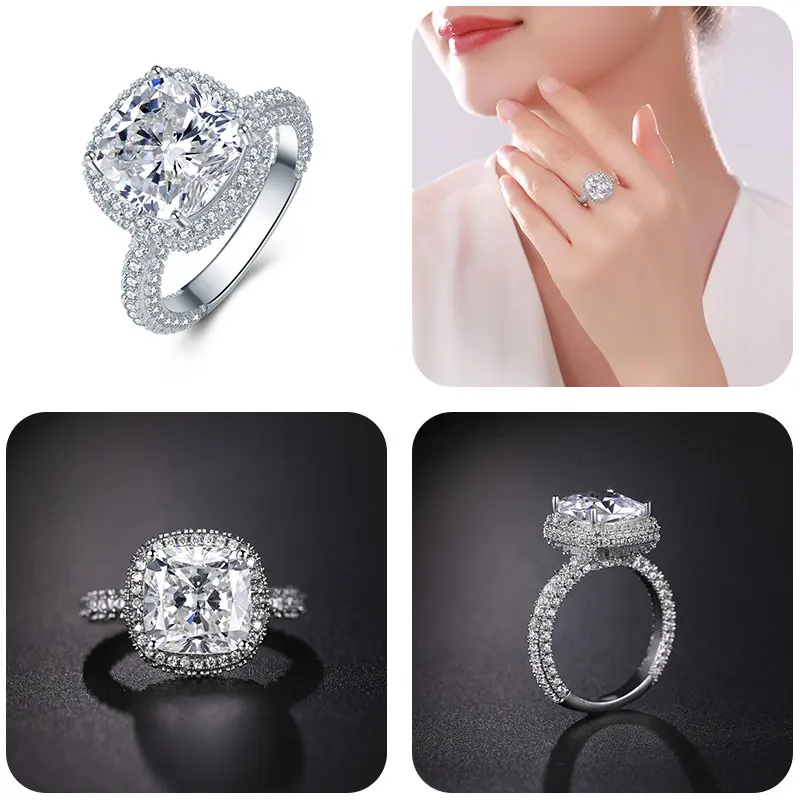 UMODE New High Quality Crystal Ring Wedding Rings For Woman Luxury Full Zircon Ring Jewelry Gifts Girl UR0580X