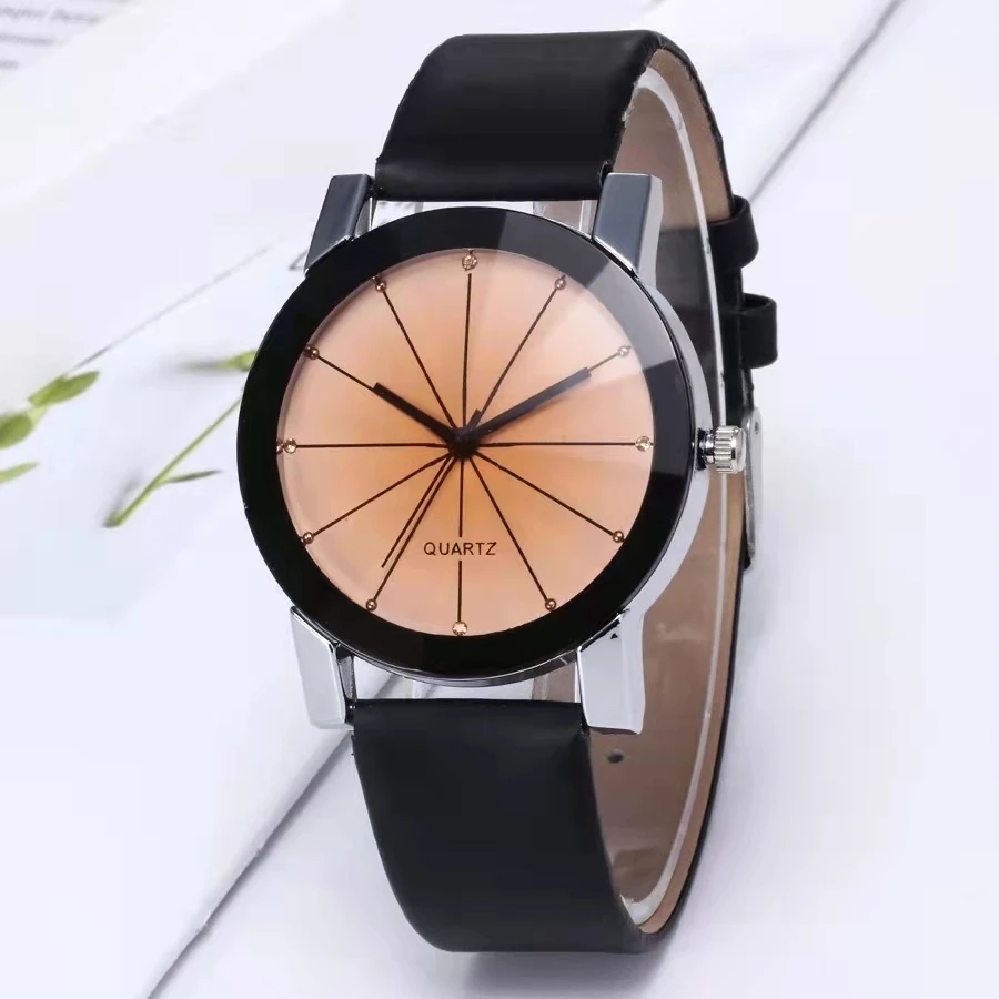 Montre à quartz convexe pour hommes et femmes, montre-bracelet pour enfants, montre de table pour les amoureux de la mode, montre méridienne pour les loisirs