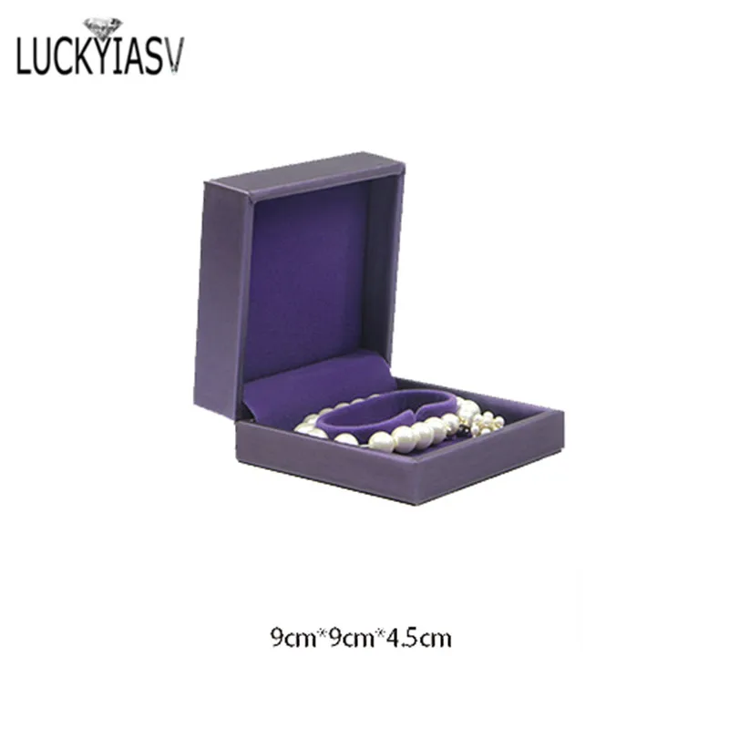 Jewelry Box Brushed PU Leather Ring Box Bracelet Necklace Box Pendant Gift Box For Jewelry Wedding Gift Box Jewelry Storage Box