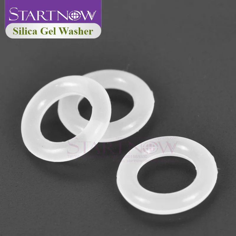 6Pcs/lot Silica Gel Washer Seals White Silicon Dia. 12mm Thickness 2.4mm Rubber O-rings Sealing Gasket For Xenon Krypton Lamp