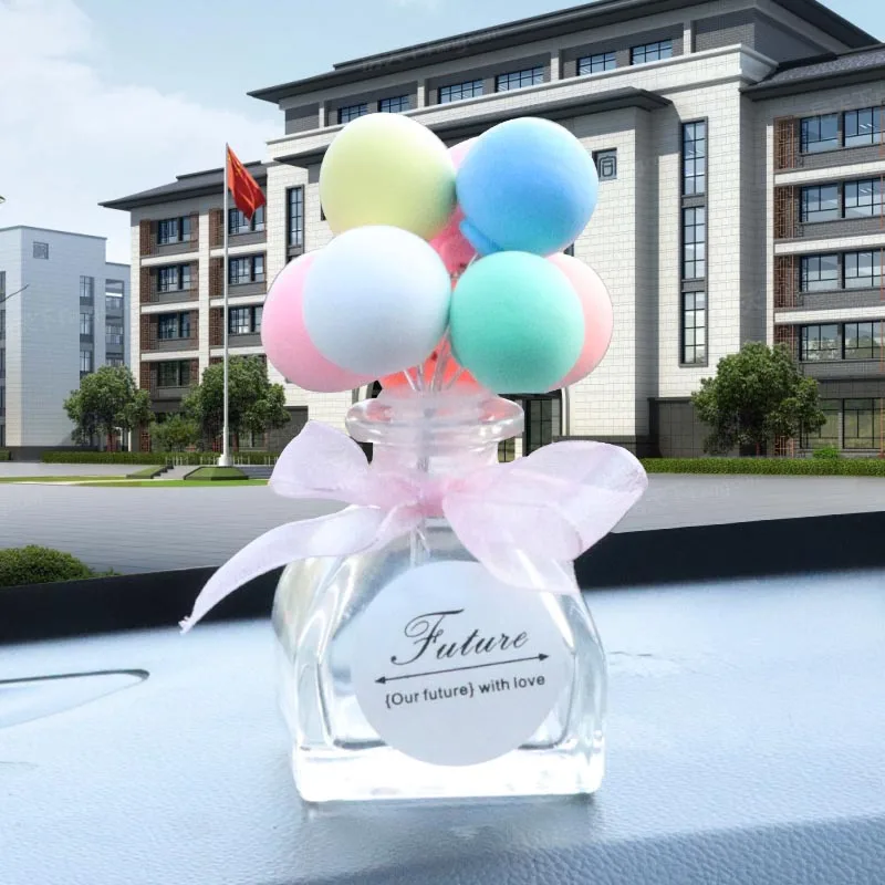 Lege Auto Parfum Fles Diamond Ballon Auto Decoratie Essentiële Olie Container Auto-Styling Luchtverfrisser Glazen Parfumflesje