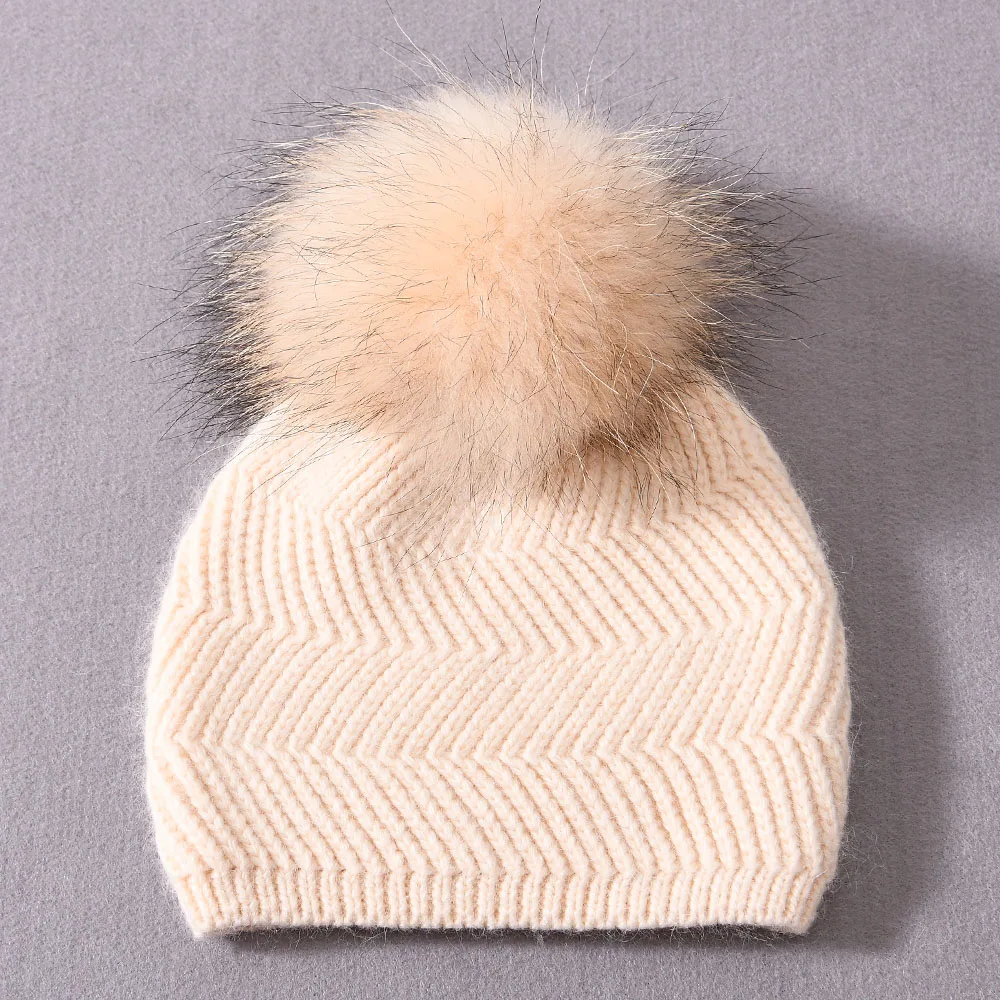 Jxwatcher Winter Warm Baby Beanies Cashmere Ripple Knitted Cute Hat For Girls Boys Casual Solid Color Kids Beanie Hats