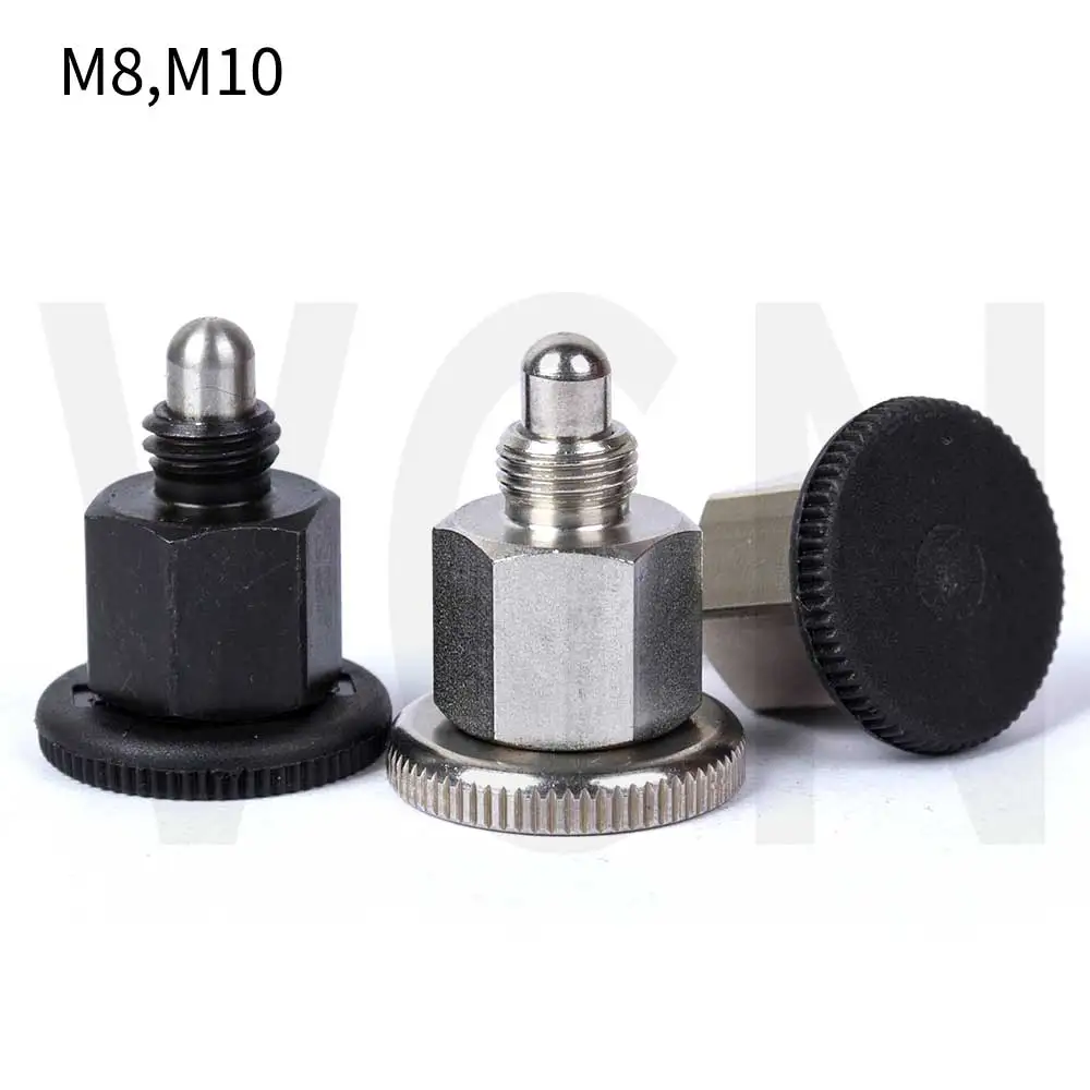 In Stock VCN213 Mini index plunger,Stainless Steel Spring plungers,without locking nut ,M8 M10, FAST SHIPPING