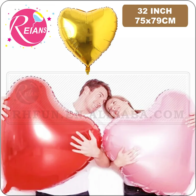 Heart balloon 75cm Red heart shape air party balloons Valentines Day wedding love decorations marriage supplies Foil balloons