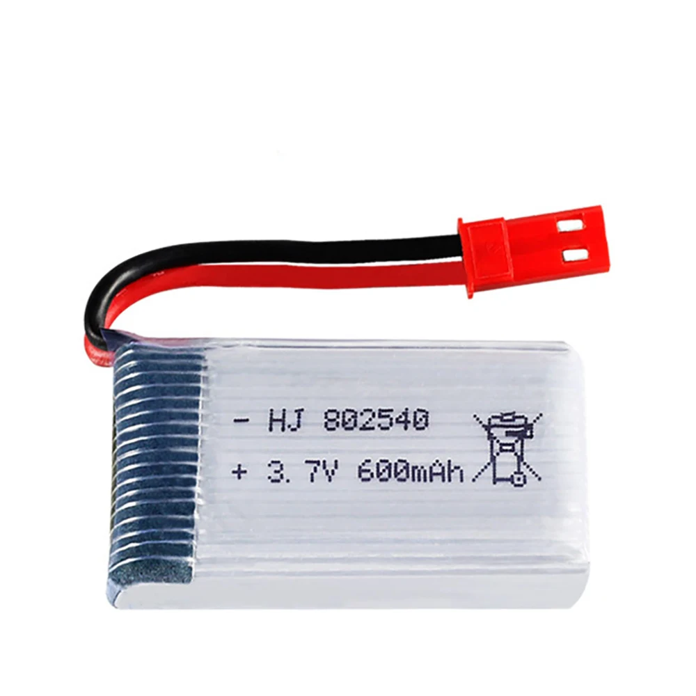 4pcs 3.7v 600mAh 802540 With Jst Plug +Changing For 1315S HJ819 HJ818 509W DFDF161 X400 X500 X800 RC Quadcopter Drone Spare Part