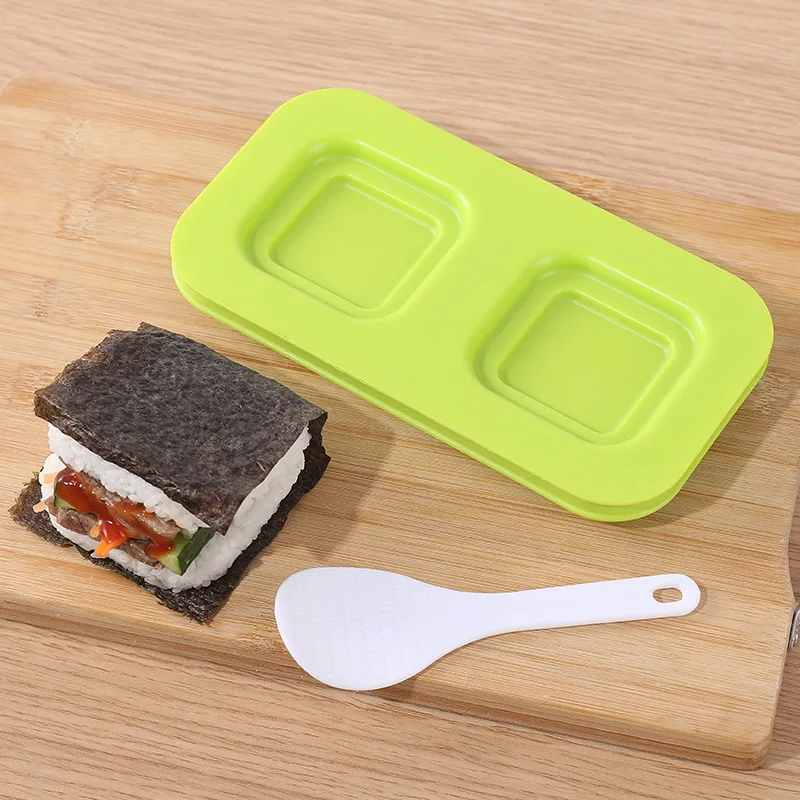 Rice burger onigiri mold children's sandwich Triangle square round sushi mold bento box kimbap machine cooking tools