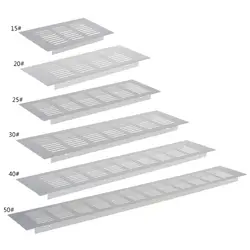 Aluminum Alloy Breathable Mesh Rectangle Vent Grill Kitchen Bedroom 15-50cm Ventilation Grille Cover Multi-purpose Vent