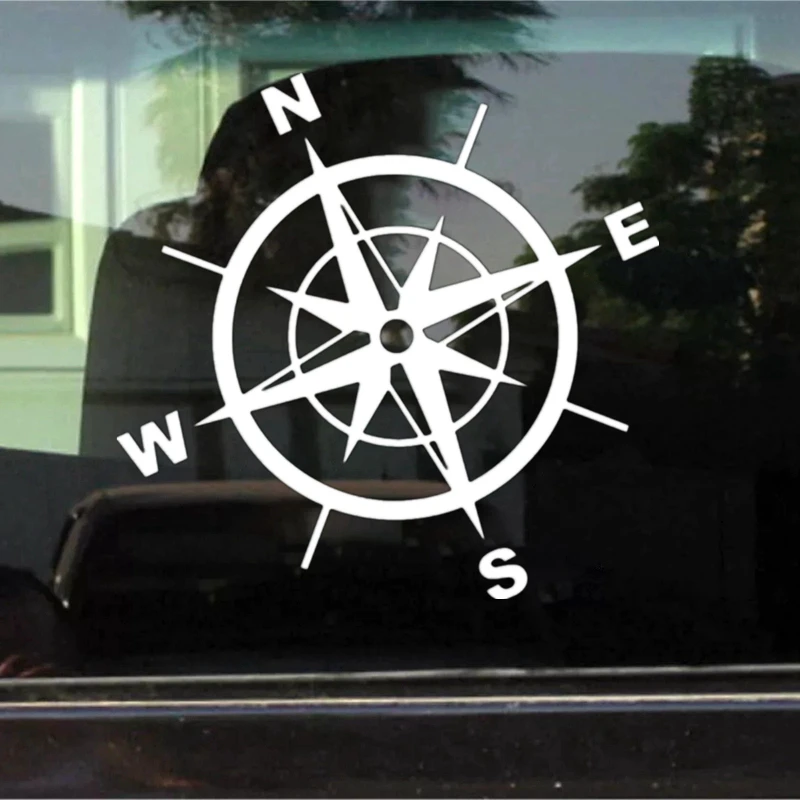 CK3185#15*14.6cm wind rose funny car sticker vinyl decal white/black car auto stickers for bumper rear window