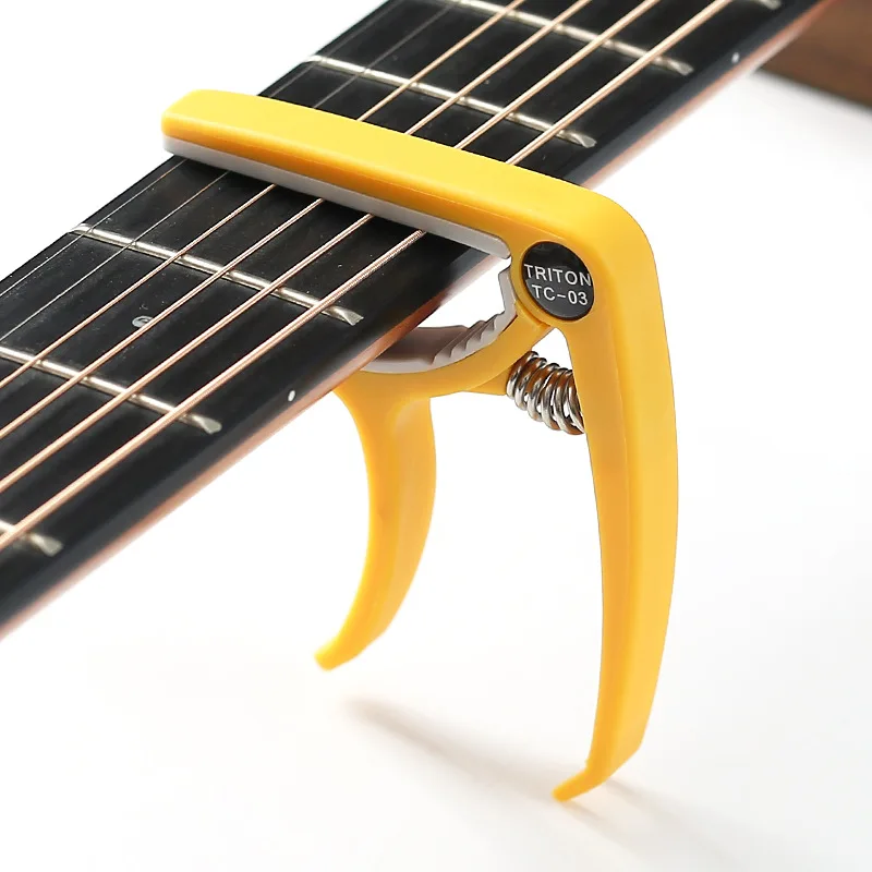 Cejilla de guitarra de plástico portátil para Guitarra eléctrica clásica acústica de 6 cuerdas, abrazadera de afinación, Accesorios para