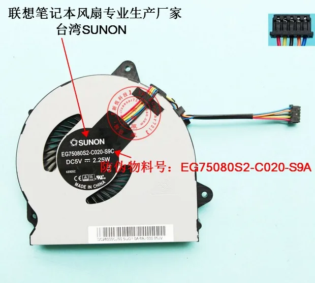 

SUNON EG75080S2-C020-S9C DC 5V 2.25W 4-wire Server Cooling Fan