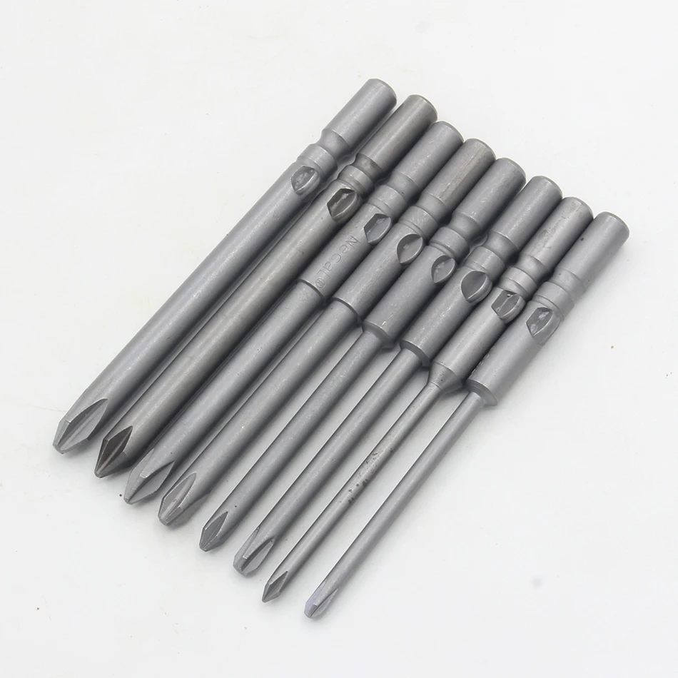 1pc 802 6mm shank chave de fenda elétrica bit chave de fenda magnética phillips cruz driver elétrico bits ferramentas manuais chave de fenda broca 80mm