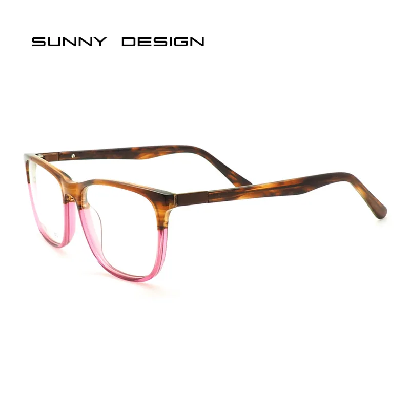 Glasses Fashion Colorblock Plate Myopia Glasses Frame Glasses Frame Can Be Equipped with Anti-Blue Ray Lens