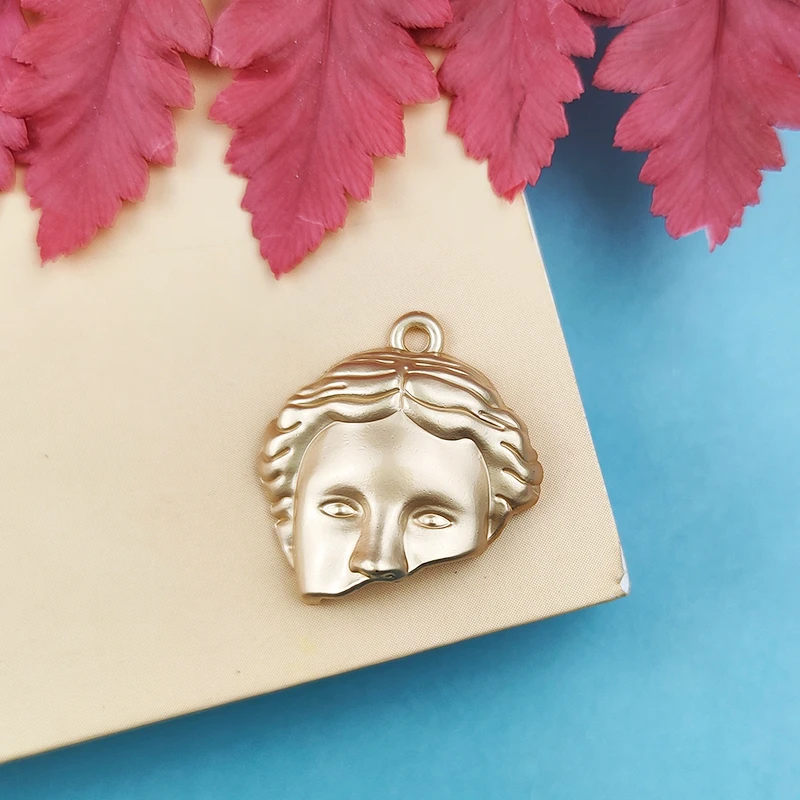 ApeUr 10 قطعة/الحزمة رجل ناقص رئيس صورة الفن المينا المعادن Charms القرط سوار عقد دي اي واي صنع المجوهرات شيك المعلقات