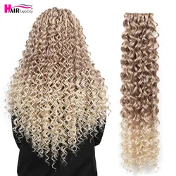 Rizos Afro ondulados al agua, trenzas de ganchillo, extensiones de cabello sintético Passion Twist, 22 