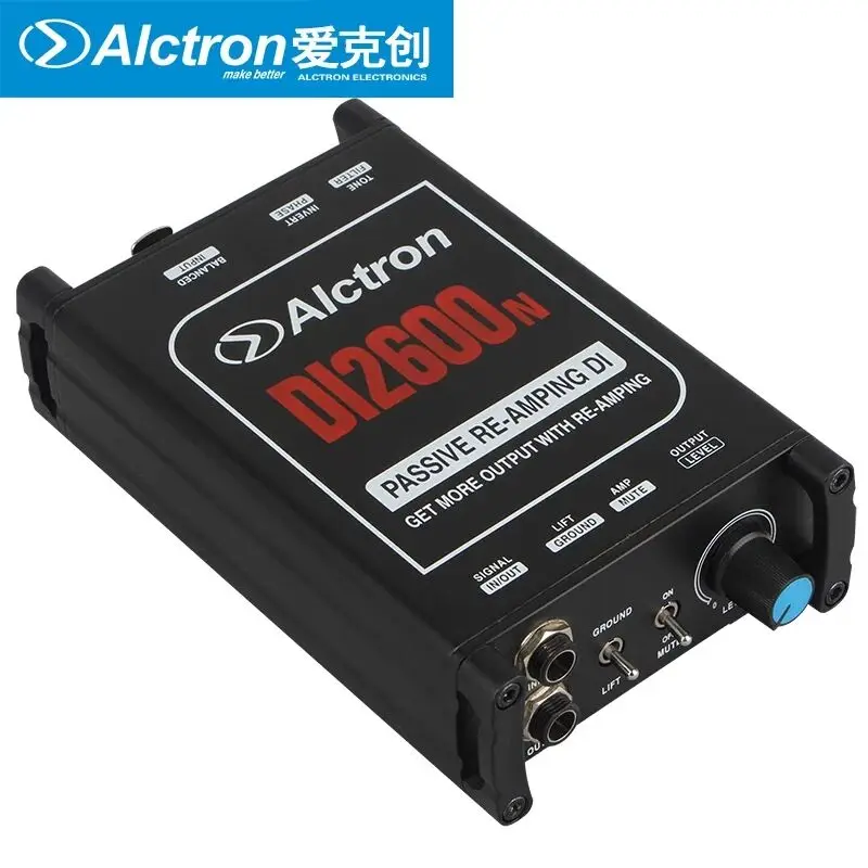 Alctron DI2600N passive re-amping direct box DI BOX Guitar bass signal amplifier Editor Impedance Converter