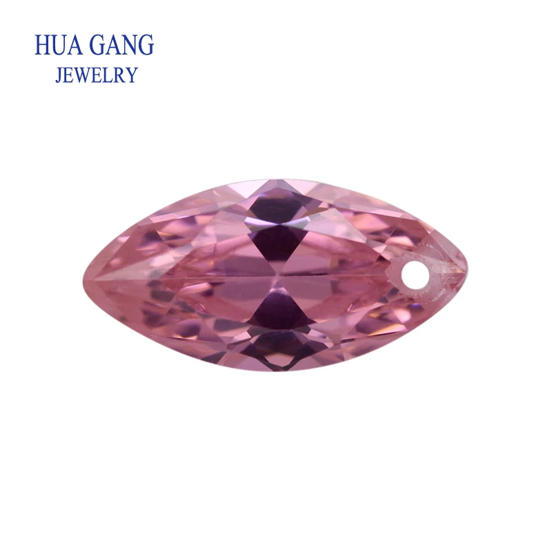 Single Hole AAAAA Marquise Shape Pink Cubic Zirconia Stone For Jewerly Making Size 4X8-10x20mm High Quality Loose CZ Stone