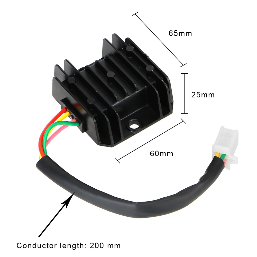 Universal 4 Wires 4 Pins 12V Motorcycle Voltage Stabilizer Regulator Current Rectifier Accessories For 150-250CC ATV Scooter UTV