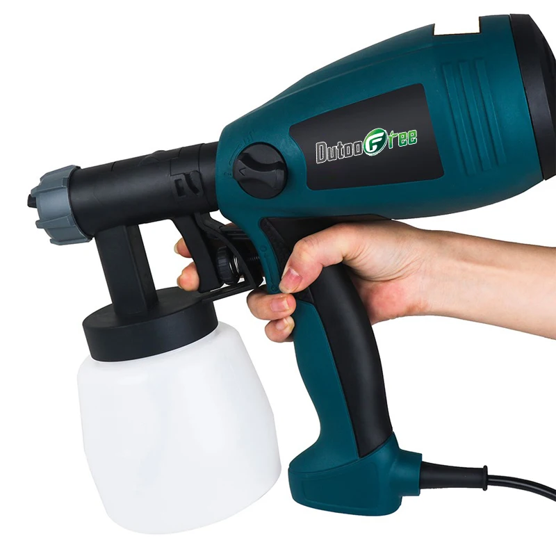 220V 500W Electric Spray Gun HVLP Electric Paint Sprayer Electric Auto Furniture Steel Coating Airbrush Paint Pistol Power Tools