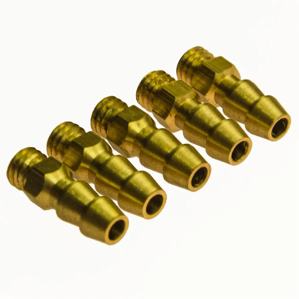 AXSPEED 5Pcs M4 M5 M6 Threaded Brass Water Nipples Cooling Faucet Nozzles for RC Boat Accessories