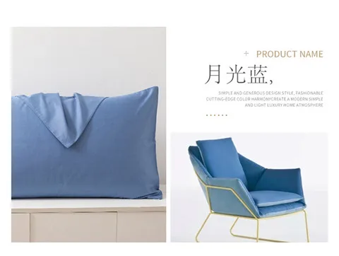 60S High Quality Egyptian Cotton Pillow Case Solid Color Home Hotel Bedding Pillow Cover Brief Style Pillowcase