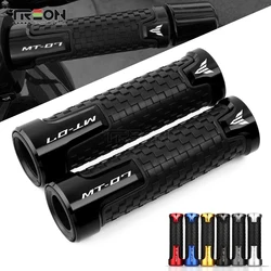 MT07 2021 Motorcycle Handlebar Grips CNC PVC handle bar Rubber Gel Grip Handle Hand Grips For Yamaha MT 07 MT-07 2014-2019 2020