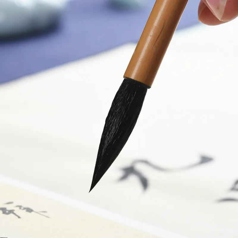 Huzhou-pincel de escritura chino, pluma de pintura de tinta de paisaje chino, exclusivo, práctica de caligrafía china