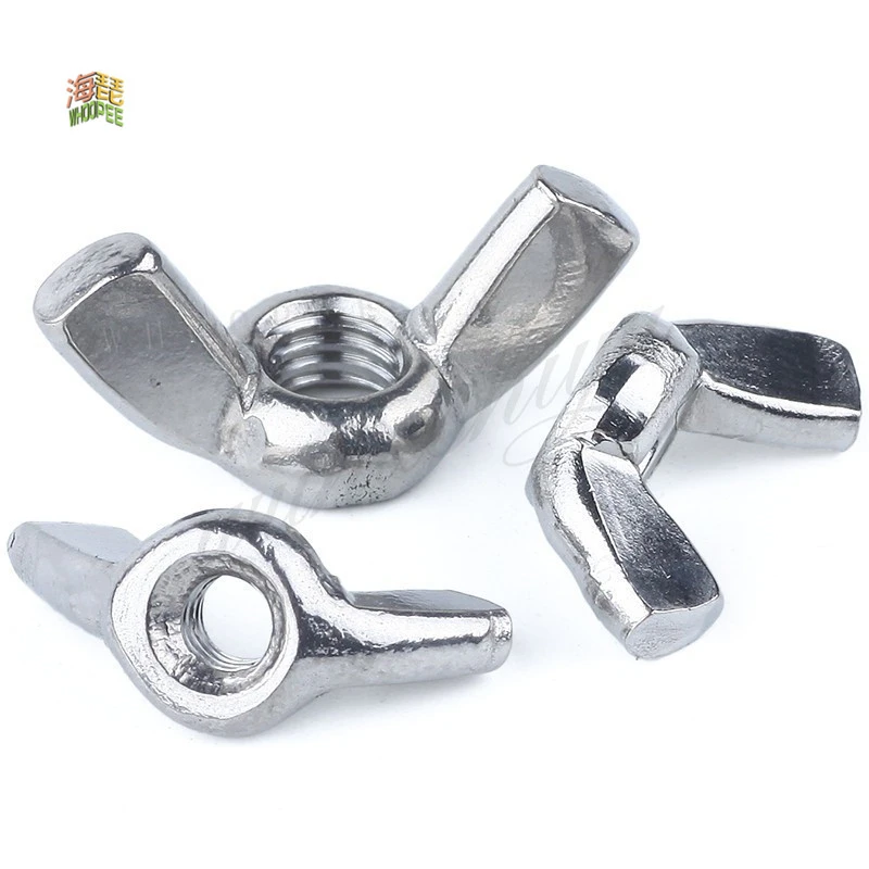 10Pcs DIN315 M3 M4 M5 M6 M8 M10 Galvanized Hand Tighten Nut Butterfly Nut Ingot Wing Nuts