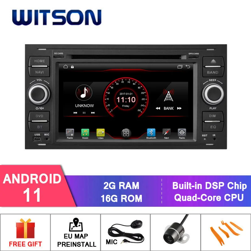 Автомобильная Мультимедийная система WITSON, DVD-плеер на Android 10,0, с GPS, для FORD FOCUS (новая версия)