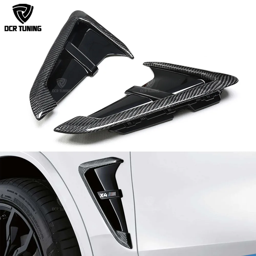 X3M / X4M Style Carbon Side Fender Air wing Vent Trim For BMW X Series X3 G01 X4 G02 Carbon Fiber Fender Light Trim 2019 - UP