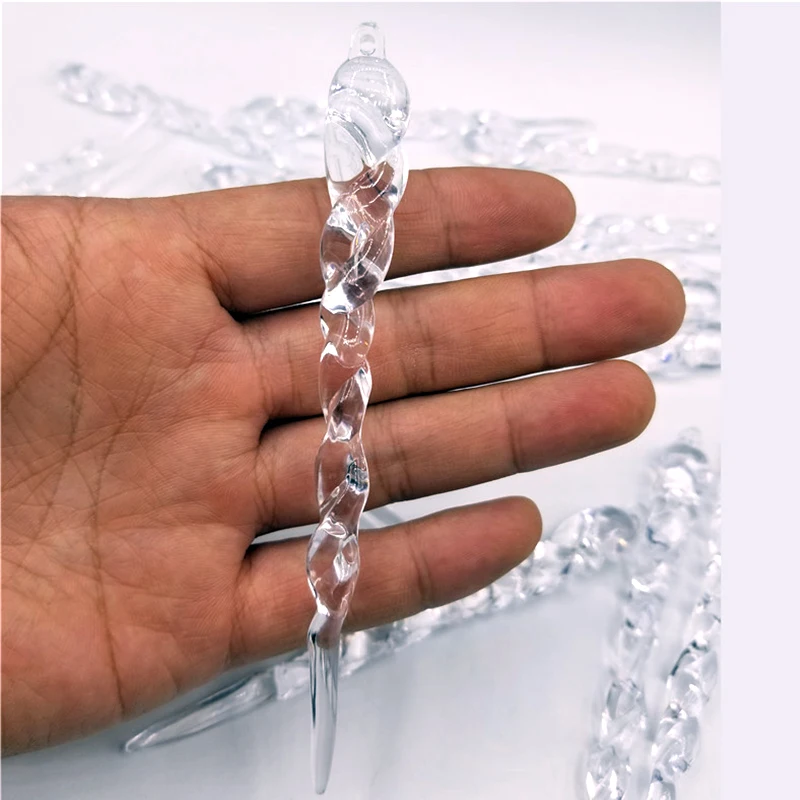 Christmas Decoration 3/6PCS Simulation Ice Xmas Tree Hanging Ornament Fake Icicle Props X-mas Tree Decorations Winter Party