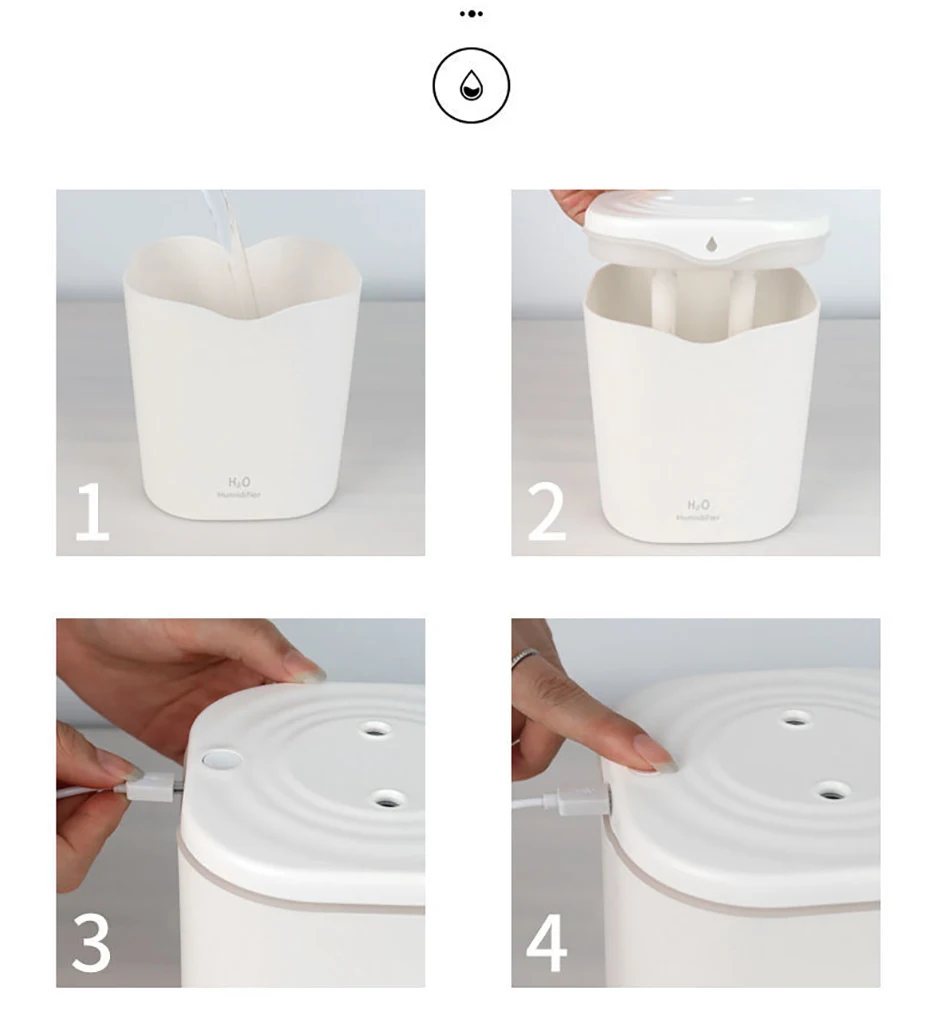 2l umidificador de ar óleo essencial usb aroma difusor com coloful led lâmpada ultra-sônica umidificadores casa dupla bico pulverizador