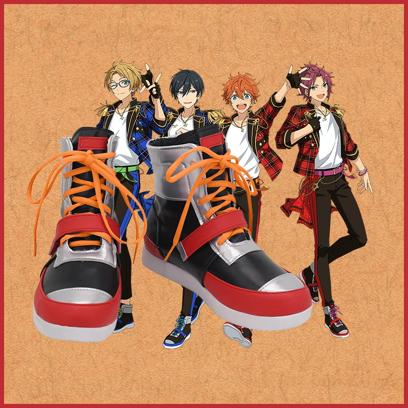 Cosplaylove Ensemble Sterren Trickstar Subaru Akehoshi Rode Cosplay Schoenen Lange Laarzen Lederen Custom Made