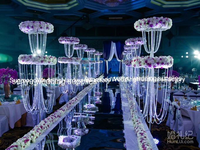 

120cm/150cm) Tall and large silver/gold color wedding walkway pillars stage flower stand decoration for events decoration 723